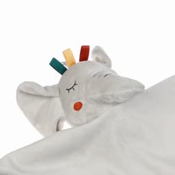 Комфортер - игрушка для сна новорожденных Крошка Я «Слоник Эли», погремушка, прорезыватель, серый