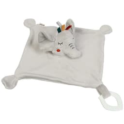 Комфортер - игрушка для сна новорожденных Крошка Я «Слоник Эли», погремушка, прорезыватель, серый