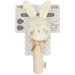 Игрушка - пищалка M&B «Новогодний зайка», бежевый