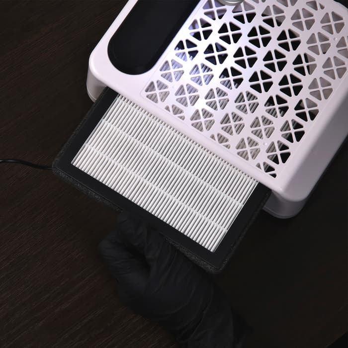 Аппарат для маникюра и педикюра Windigo LMH-04, 80 Вт, 35000 об/мин, с лампой и пылесосом, белый