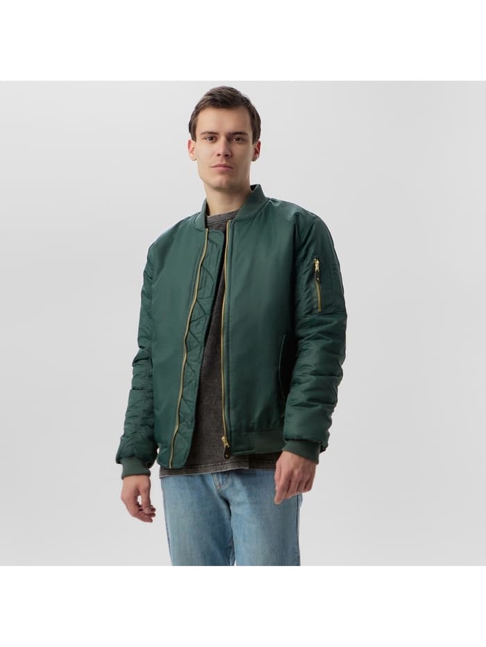 Бомбер мужской на молнии MIST, размер 48, хаки