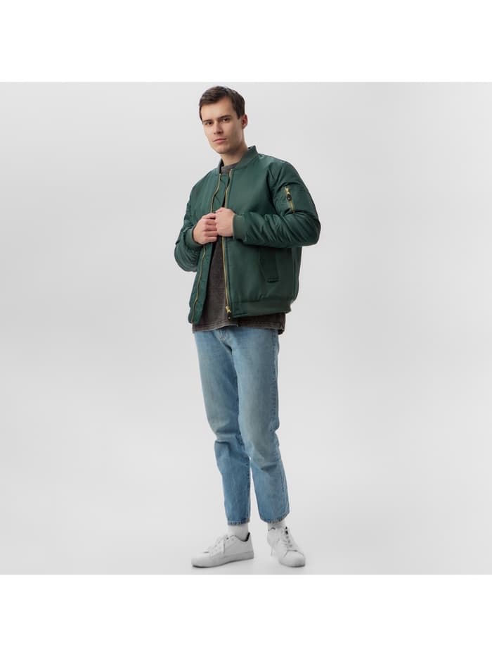 Бомбер мужской на молнии MIST, размер 48, хаки