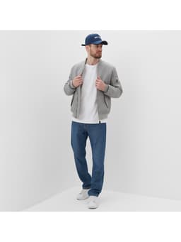 Бомбер мужской на молнии MIST, размер 46, серый