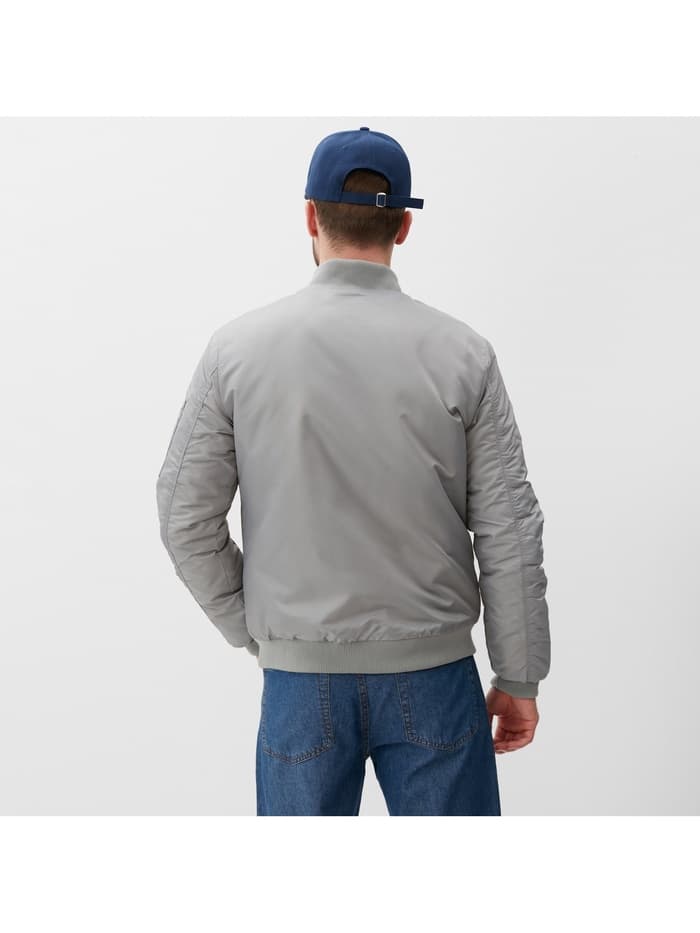 Бомбер мужской на молнии MIST, размер 46, серый
