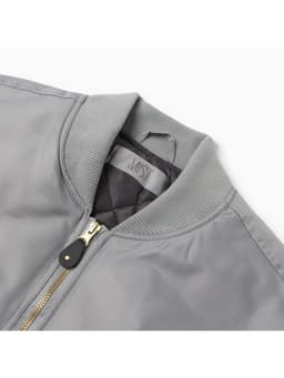 Бомбер мужской на молнии MIST, размер 46, серый