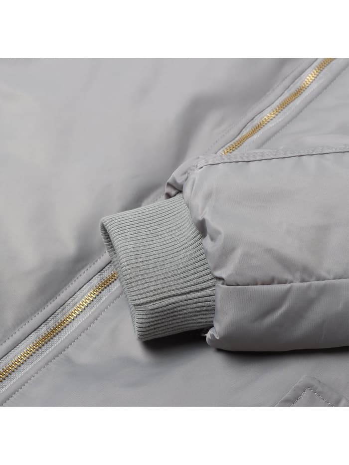 Бомбер мужской на молнии MIST, размер 48, серый