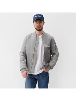 Бомбер мужской на молнии MIST, размер 54, серый