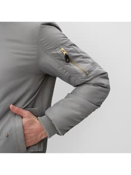 Бомбер мужской на молнии MIST, размер 54, серый