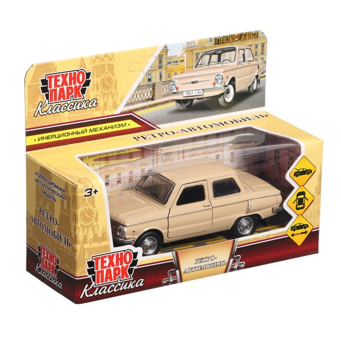 Машина металлическая «Запорожец», инерция, 12 см, бежевый