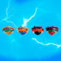 Волчки «Сражение», набор 4 шт., с устройством запуска и ареной