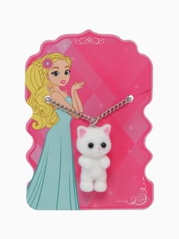 Кулон детский «Выбражулька. Котёнок», 40 см, белый в серебре