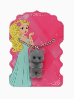 Кулон детский «Выбражулька. Котёнок», 40 см, серый в серебре