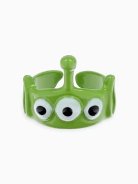 Кольцо «Монстрик», с антенной, зелёное, безразмерное