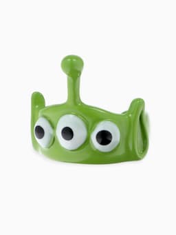 Кольцо «Монстрик», с антенной, зелёное, безразмерное