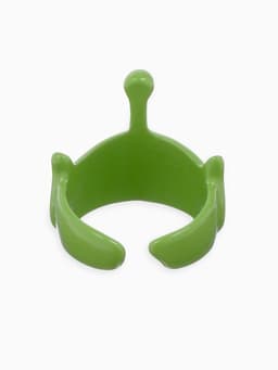 Кольцо «Монстрик», с антенной, зелёное, безразмерное