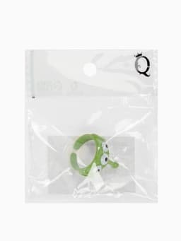 Кольцо «Монстрик», с антенной, зелёное, безразмерное