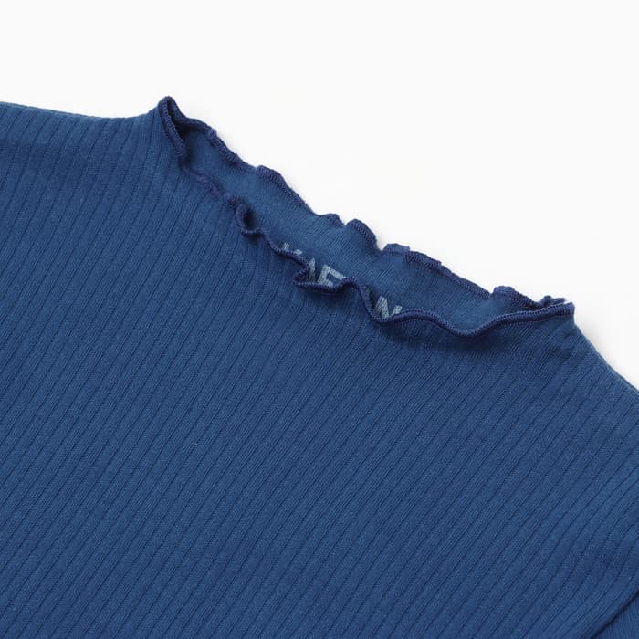 Водолазка для девочки с длинным рукавом KAFTAN: Blueberry, синяя, размер 28 (86-92 см)