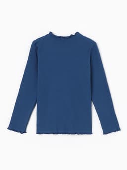 Водолазка для девочки с длинным рукавом KAFTAN: Blueberry, синяя, размер 32 (110-116 см)