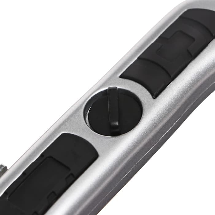 Нож универсальный трапециевидный 19 мм, фиксатор, корпус металл, Zinc-alloy, TOP