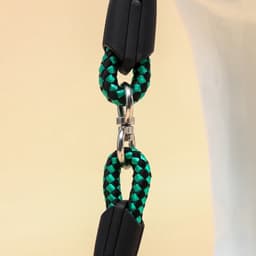 Ринговка для собак, 150×0.6 см, с вертлюгом, чёрная, зелёная