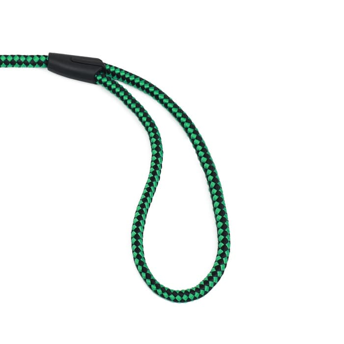 Ринговка для собак, 150×0.6 см, с вертлюгом, чёрная, зелёная