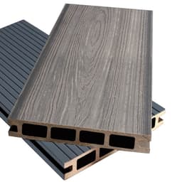 Доска террасная «Винтаж», ДПК, брашировка 3000×140×24 мм, цвет серый