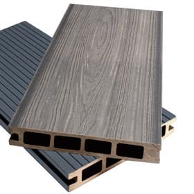 Доска террасная «Винтаж», ДПК, брашировка 4000×140×24 мм, цвет серый