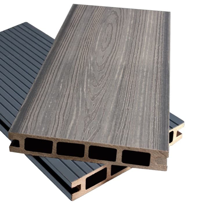 Доска террасная «Винтаж», ДПК, брашировка 4000×140×24 мм, цвет серый