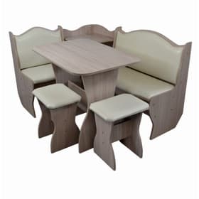 Кухонный уголок «А-1», со столом, с табуретами, цвет шимо светлый/колледж 120