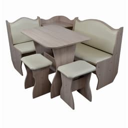 Кухонный уголок «А-1», со столом, с табуретами, цвет шимо светлый/колледж 120