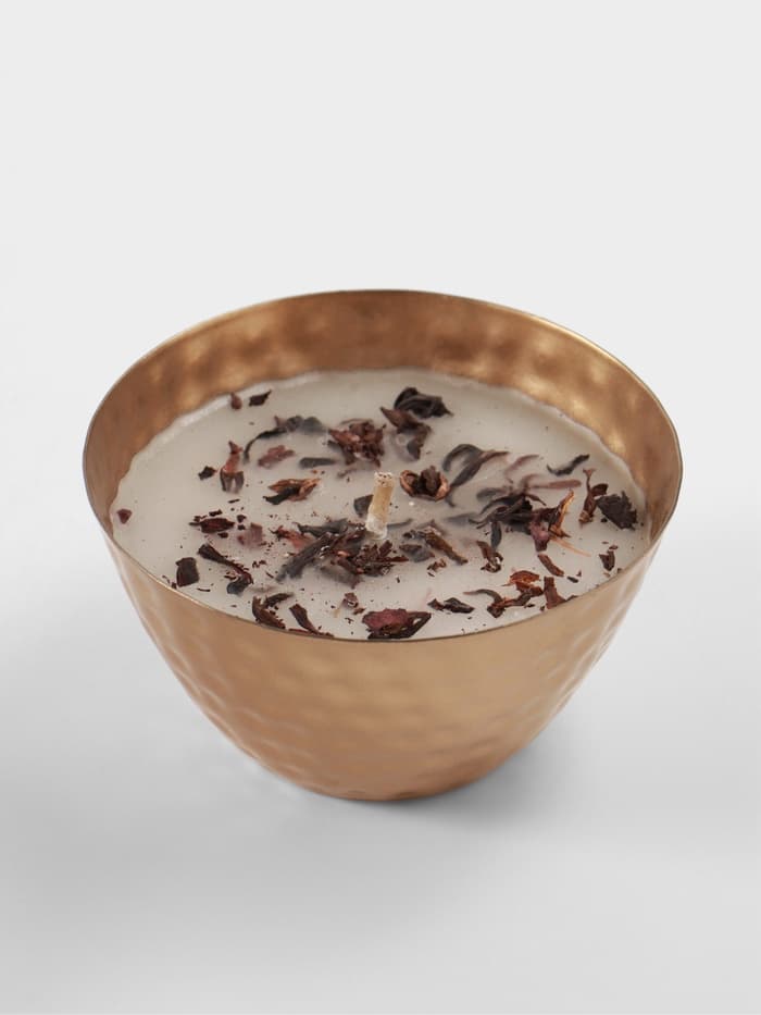 Ароматическая свеча в чаше, 200 г, парафин, hibiscus