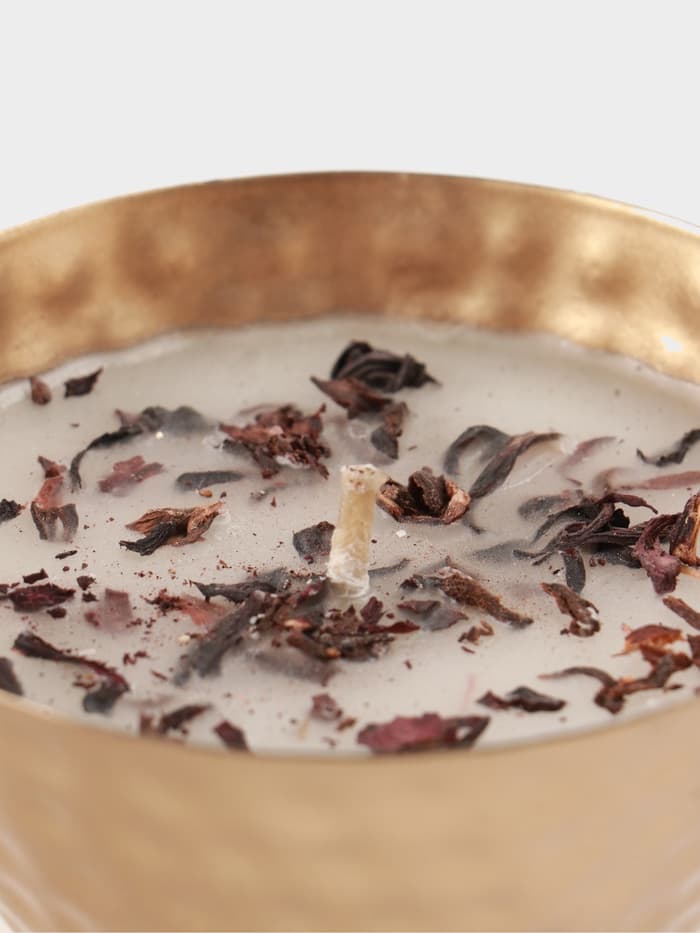 Ароматическая свеча в чаше, 200 г, парафин, hibiscus