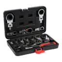 Набор трещоточных ключей ТУНДРА, CrV, сменные поворотные головки 8 - 24 мм, 72 зуба, 15 шт.