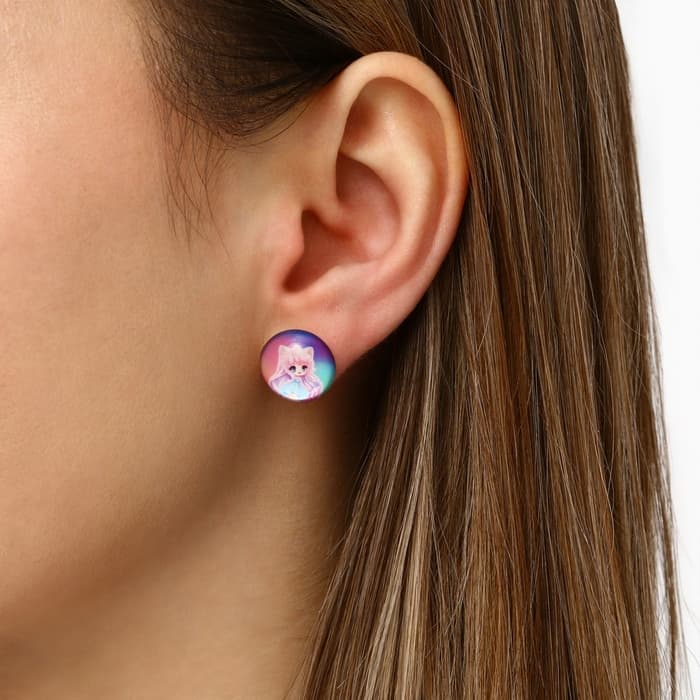 Серьги гвоздики «Яркого стиля» 1.5×1.5 см