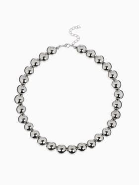 Бусы «Классика», крупные бусины, цвет серебро, 40 см