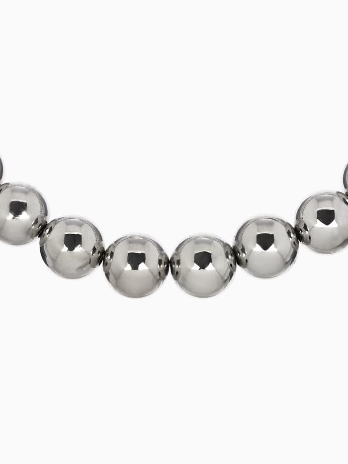 Бусы «Классика», крупные бусины, цвет серебро, 40 см