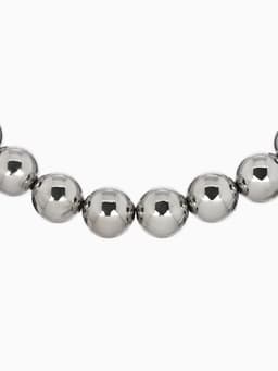Бусы «Классика», крупные бусины, цвет серебро, 40 см