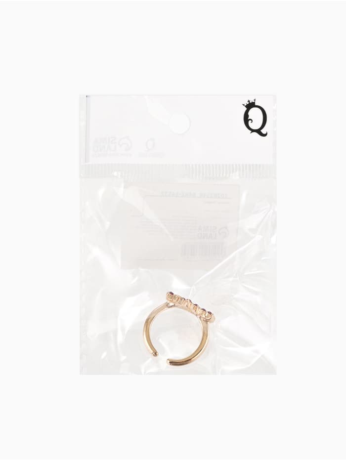 Кольцо «Сердце», пиксели, розовое в золоте, безразмерное