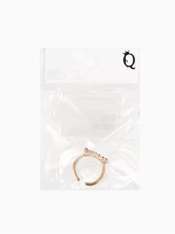 Кольцо «Сердце», пиксели, розовое в золоте, безразмерное