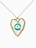 Кулон на цепочке «Прелесть», сердце, оберег, голубой в золоте, 40 см