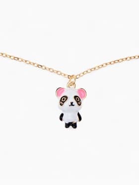 Кулон на цепочке «Прелесть», панда милый, бело-чёрный в золоте, 40 см