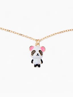 Кулон на цепочке «Прелесть», панда милый, бело-чёрный в золоте, 40 см