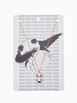 Кулон на цепочке «Прелесть», панда милый, бело-чёрный в золоте, 40 см