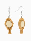 Серьги ассорти «Радость», зеркала, бежевые в серебре