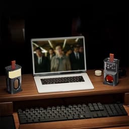 Портативная колонка K08, 5 Вт, прозрачная, подвес, 500 мАч, подсветка, чёрная