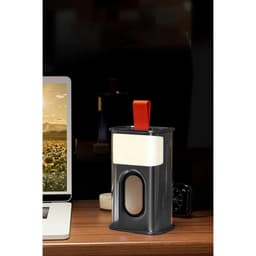 Портативная колонка K08, 5 Вт, прозрачная, подвес, 500 мАч, подсветка, чёрная