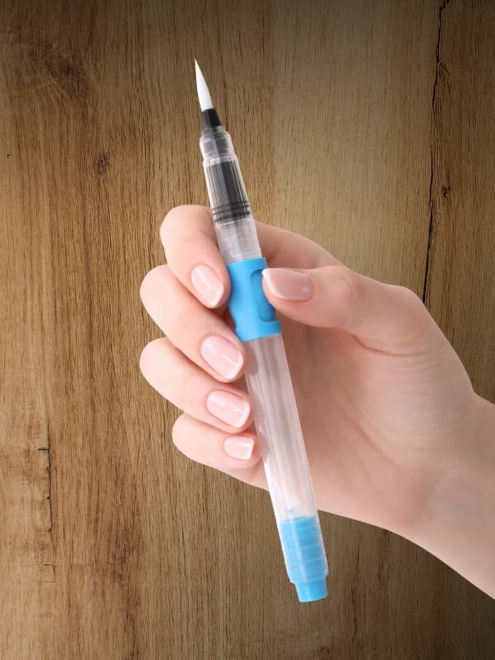 Кисть для каллиграфии, синтетика, MS - 016, круглая, с резервуаром для воды, туши, чернил