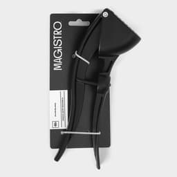 Пресс для чеснока Magistro Alum black, 18.5, с выталкивателем косточек, чёрный