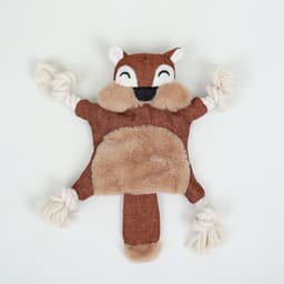 Игрушка текстильная с канатом «Бурундук» с пищалкой, шуршащая, 26×28 см