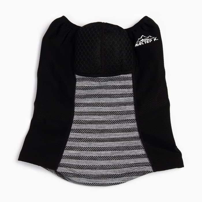 Бафф мужской спортивный с фильтром «Мастер К», для защиты от ветра и пыли, серо-чёрный